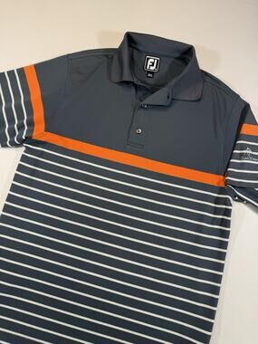 Footjoy Small Blue Checks Poly/Spandex Golf Shirt Quail Creek Country Club